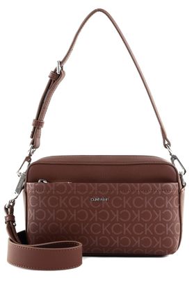 Calvin Klein CK Must Conv Camera Bag Mono Cioccolate Lab Monogram Pu