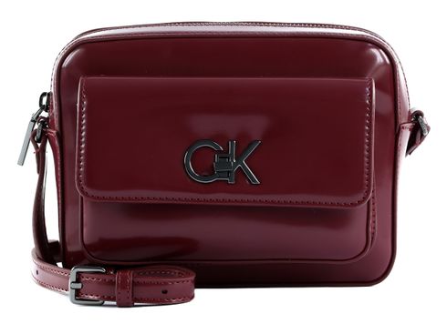 Calvin Klein Re-Lock Camera Bag Shiny Oxblood