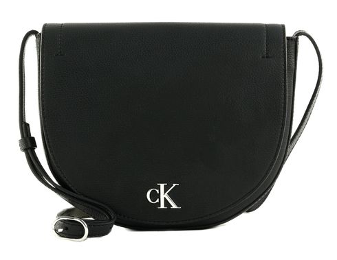 Calvin Klein CKJ Minimal Monogram Saddle Crossover Black