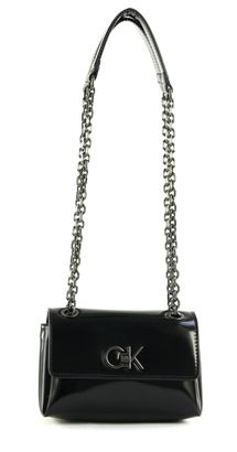 Calvin Klein Re-Lock SM Shoulder Bag Shiny CK Black