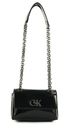 Calvin Klein Re-Lock SM Shoulder Bag Shiny CK Black Calvin Klein Re-Lock SM Shoulder Bag Shiny CK Black