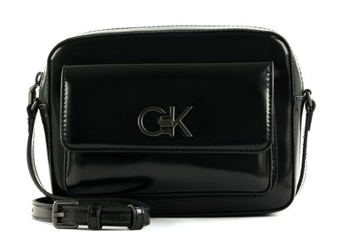 Calvin Klein Re-Lock Camera Bag Shiny CK Black