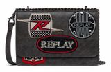 REPLAY Crossbody Bag Washed Black REPLAY Crossbody Bag Washed Black