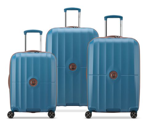 DELSEY PARIS St Tropez Expandable 4 Double Rolls Trolley L / M / S Ocean Blue