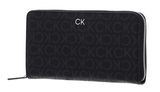 Calvin Klein CK Daily Zip Around Wallet Black Monogram Pu Calvin Klein CK Daily Zip Around Wallet Black Monogram Pu