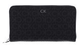 Calvin Klein CK Daily Zip Around Wallet Black Monogram Pu Calvin Klein CK Daily Zip Around Wallet Black Monogram Pu