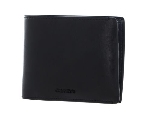 Calvin Klein Clean ESNTL Trifold Wallet CK Black Palmellato