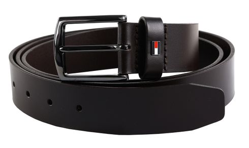 TOMMY HILFIGER Denton Leather Belt 3.5 EXT W140 Testi Di Moro
