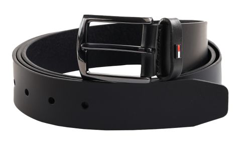 TOMMY HILFIGER Denton Leather Belt 3.5 EXT W105 Black