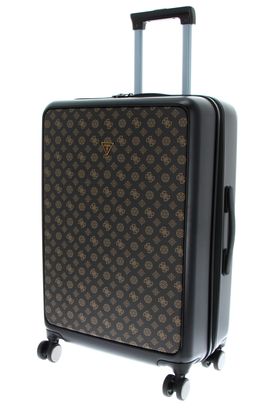 GUESS Verona Spinner Trolley M Dark Brown / Ochre