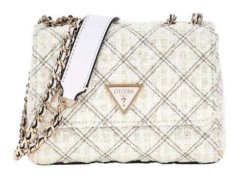 GUESS Giully Mini 2 Compartment Convertible Flap XS White Multi