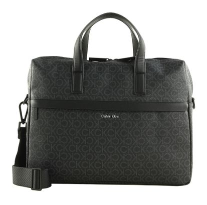 Calvin Klein CK Must Laptop Bag Classic Mono Black