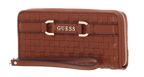 GUESS Majka SLG Large Zip Around Wallet Cognac