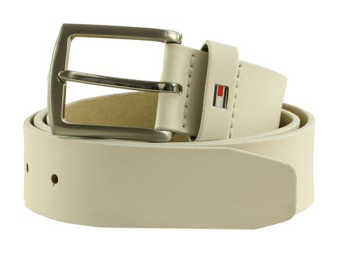 TOMMY HILFIGER New Denton Belt 3.5 W110 Optic White