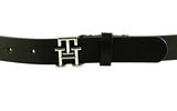 TOMMY HILFIGER TH Logo Belt 2,5 W75 Black TOMMY HILFIGER TH Logo Belt 2,5 W75 Black