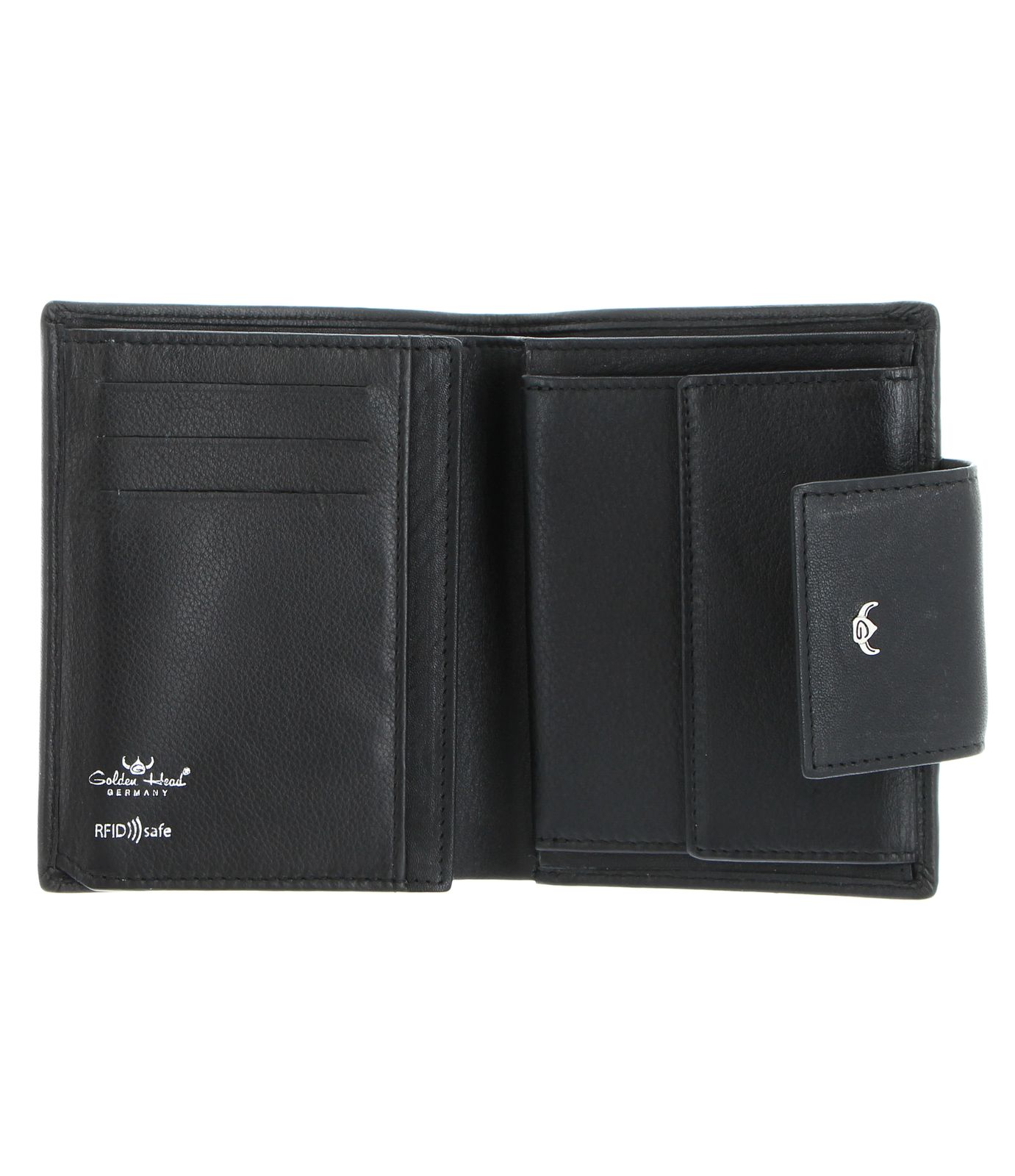Golden Head Dublin RFID Protect Kombischeintasche mit Riegel 1238 Schwarz Golden Head Dublin RFID Protect Kombischeintasche mit Riegel 1238 Schwarz
