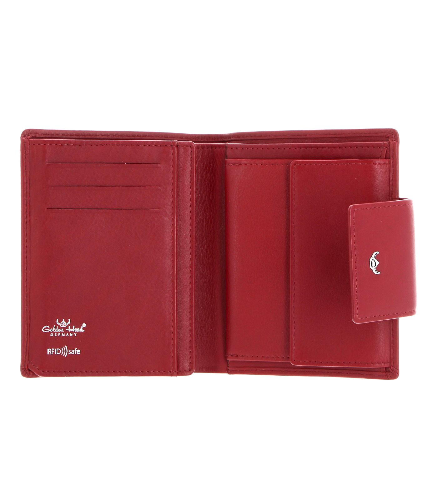Golden Head Dublin RFID Protect Kombischeintasche mit Riegel 1238 Rot Golden Head Dublin RFID Protect Kombischeintasche mit Riegel 1238 Rot