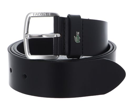 LACOSTE Plain Leather Belt W105 Noir