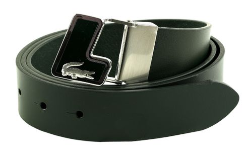 LACOSTE Plain Leather Belt W90 Sinople - shortenable