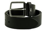 LACOSTE Grained Leather Belt 40 MM W105 Noir