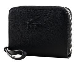 ★LACOSTE★ Women's City Court Coin Zip Around Wallet Black Women's City Court Grain Leather Wallet - Wallets & Small