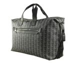 LACOSTE The Blend Weekender Monogram Noir Gris LACOSTE The Blend Weekender Monogram Noir Gris