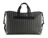 LACOSTE The Blend Weekender Monogram Noir Gris LACOSTE The Blend Weekender Monogram Noir Gris
