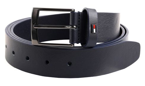 TOMMY HILFIGER Adan New Leather Belt 3.5 EXT W110 Space Blue