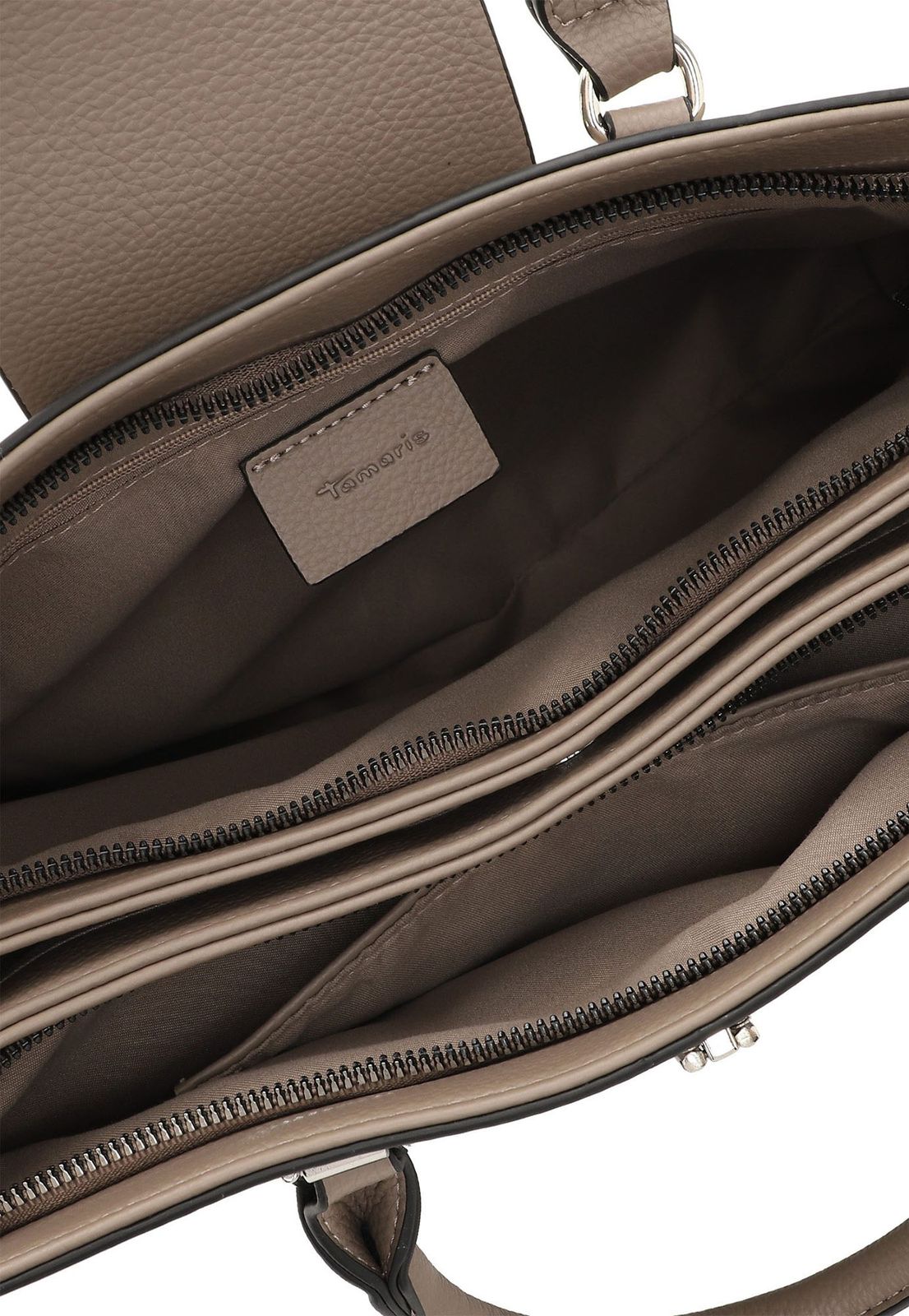 Tamaris Carolina Shopper Donna - Borsa A Tracolla Nera, 3 Scomparti, Tracolla Regolabile