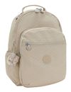 kipling Basic Plus Seoul Backpack Sign Beige Emb