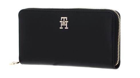 TOMMY HILFIGER TH Distinct Zip Around Wallet Black