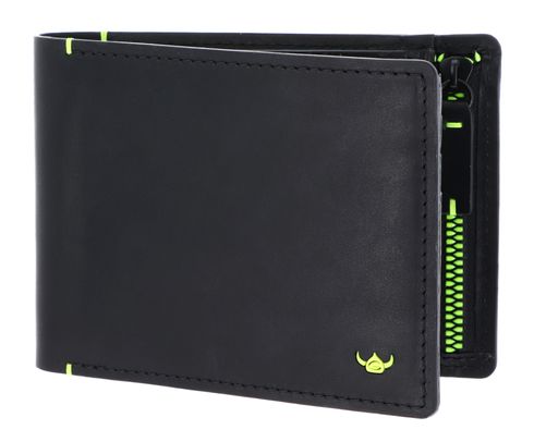 Golden Head Neon RFID Protect Scheintasche mit RV-Münzfach 1139 Schwarz