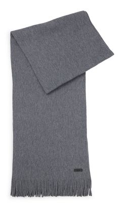 BOSS Albas Knitted Scarf Grey