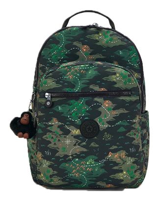 kipling Back To School Print Backpack L Camo Treasure