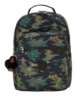 kipling Back To School Print Seoul Lap Backpack L Camo Treasure