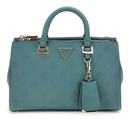 GUESS Cresidia Status Satchel Teal