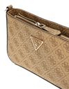 GUESS Noelle Mini Top Zip Shoulder Bag Latte Logo / Brown GUESS Noelle Mini Top Zip Shoulder Bag Latte Logo / Brown