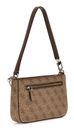 GUESS Noelle Mini Top Zip Shoulder Bag Latte Logo / Brown GUESS Noelle Mini Top Zip Shoulder Bag Latte Logo / Brown