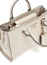 GUESS Cresidia Status Satchel Bone