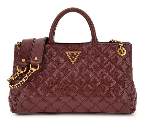 GUESS Giully Girlfriend Shoulder Satchel Burgundy