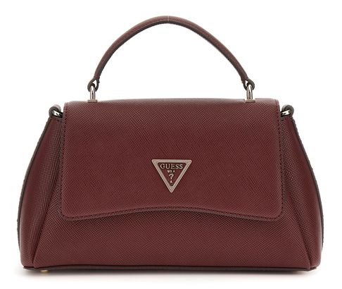 GUESS handbag Eco Gloriana 2 Compartment TH Flap Burgundy | Buy 