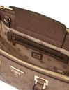 GUESS Cresidia Status Satchel Dark Taupe