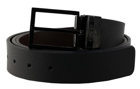 HUGO Leather Belt W115 Black - kürzbar