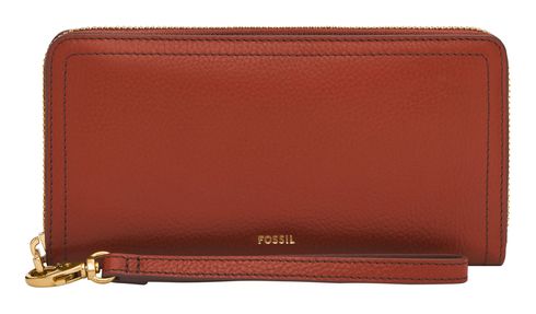 FOSSIL Logan RFID Zip Around Clutch Cayenne