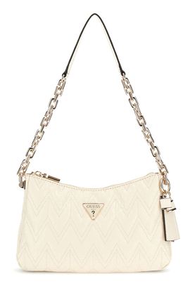 GUESS Adelard Top Zip Shoulder Bag Stone