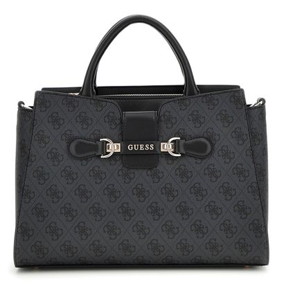 GUESS Nolana Girlfriend Satchel Coal Logo