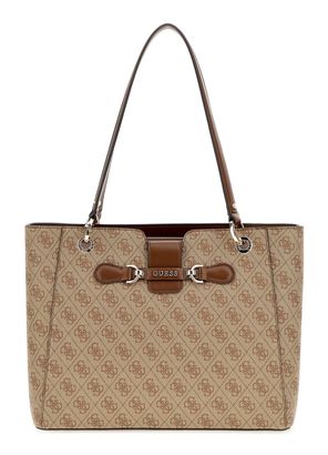 GUESS Nolana Noel Tote Latte Logo / Brown