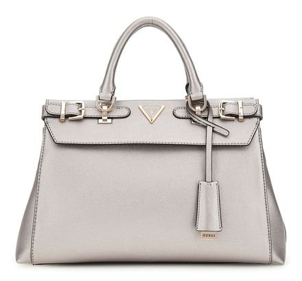 Pewter leather handbag sale