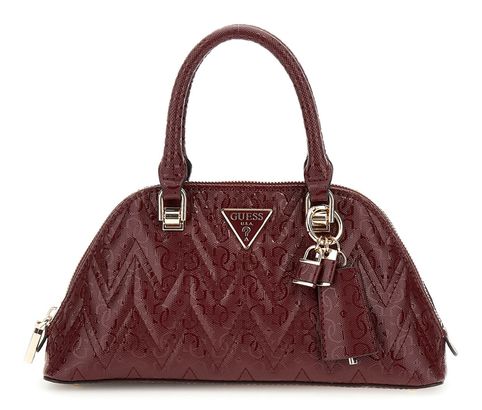 GUESS Adelard Dome Satchel Burgundy