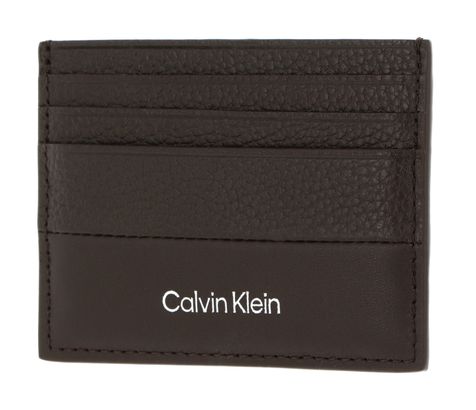 Calvin Klein Subtle Mix Cardholder Java Brown Pebble And Smooth